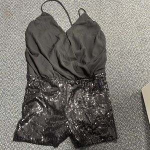 Frederick’s of Hollywood sequin romper M // 040646